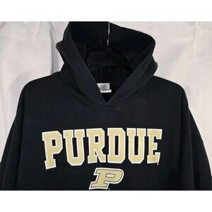 Purdue University Boilermakers Athletic Pullover Hoodie‎ Mens XL Black